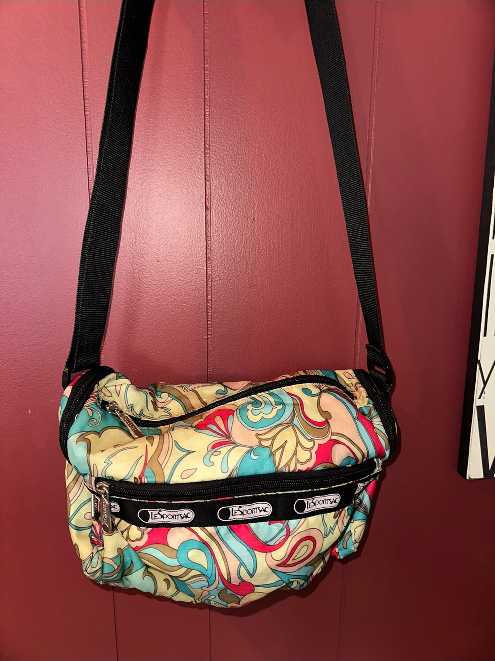 Vintage Lesportsac Paisley Crossbody Bag